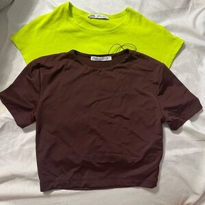 Zara crop tops NWOT